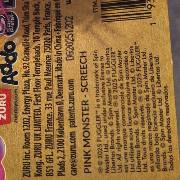 NWT Pink Fuggler Monster Screech Bigg Fuggs Plush - Rare! Zuru 18 "XL - Picture 8 of 8